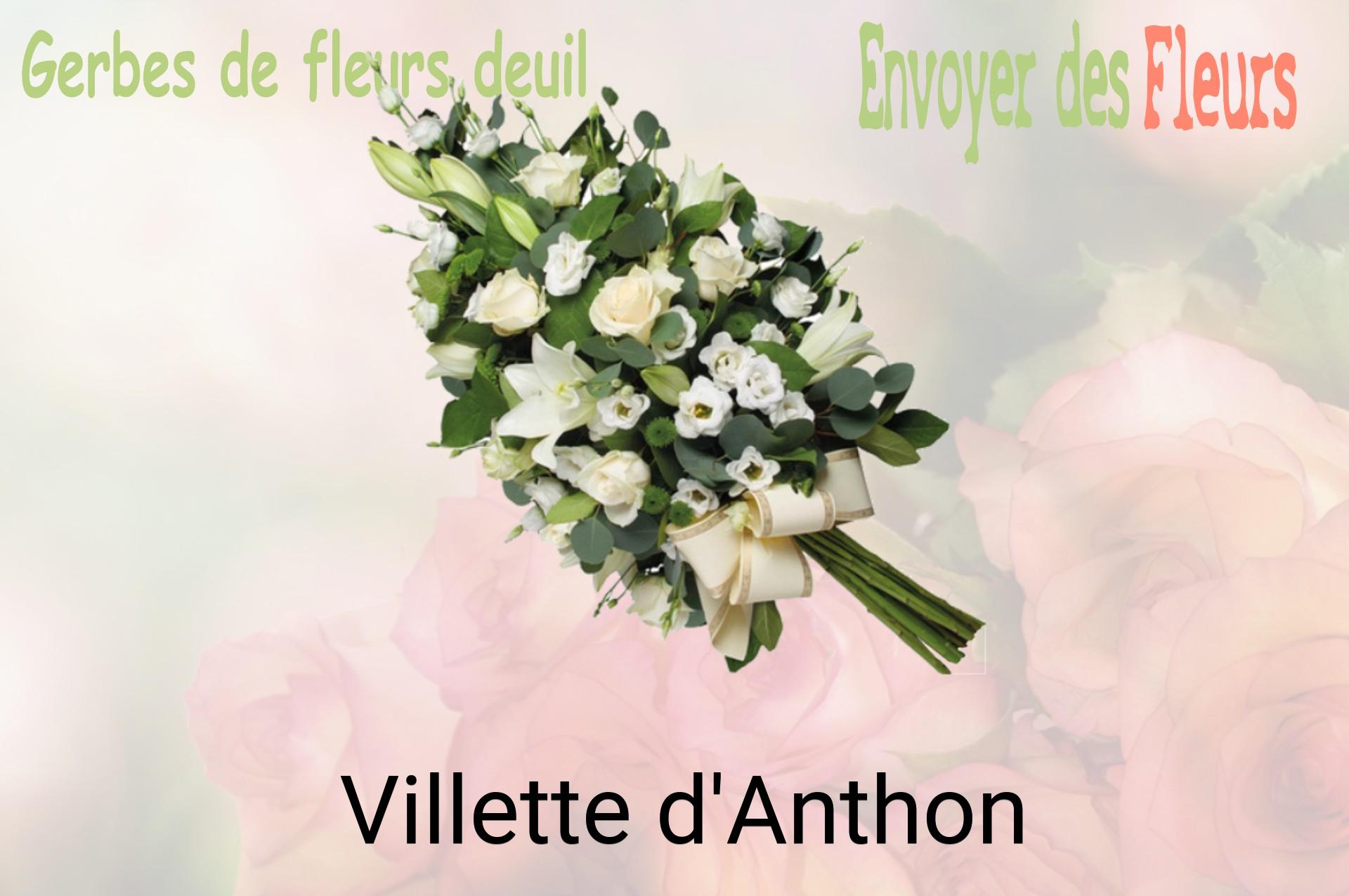 Gerbe de fleurs de deuil livrée à Villette-d'Anthon